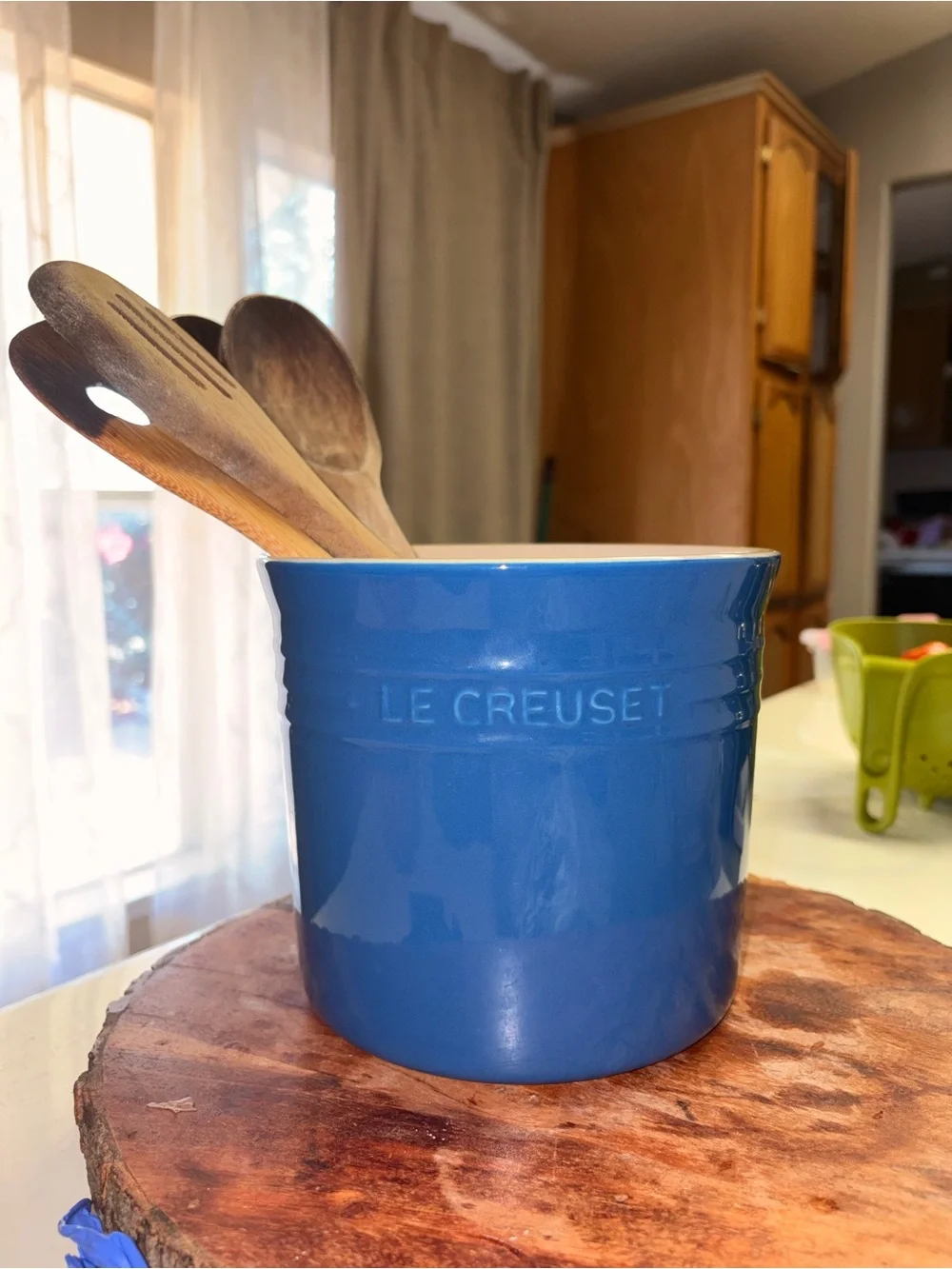 Le Creuset Cobalt Blue Stoneware Utensil Holder